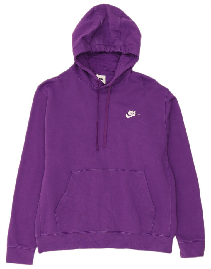Мужской джемпер с капюшоном Nike, большой фиолетовый, хлопок