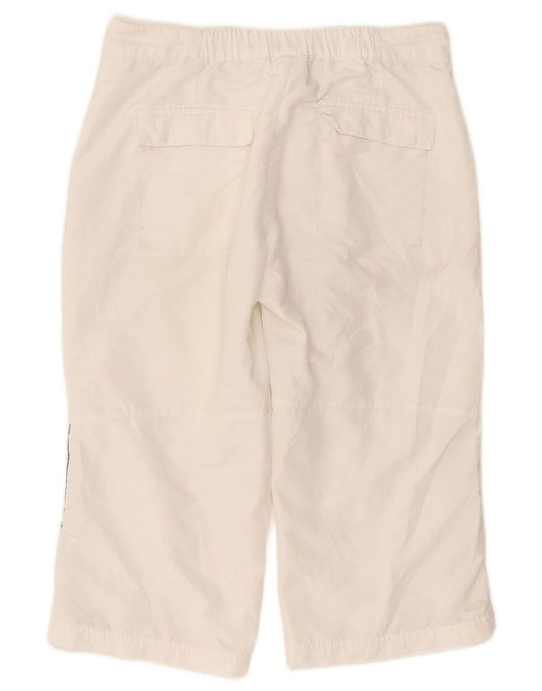 Женские прямые капри Adidas UK 10, маленькие W27 L17, белый полиэстер