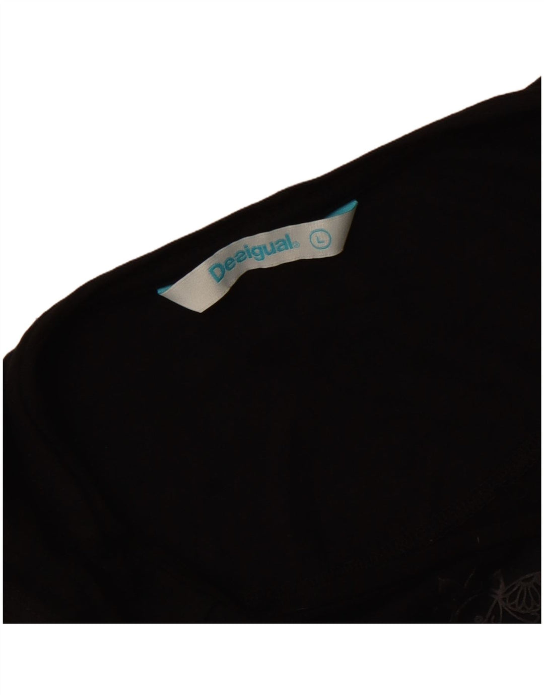 Женская туника без рукавов Desigual UK 14, большой черный цветочный принт
