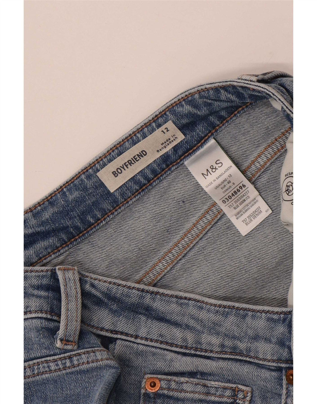 Женские джинсовые шорты-бойфренды Marks & Spencer UK 12, средние W30, синие