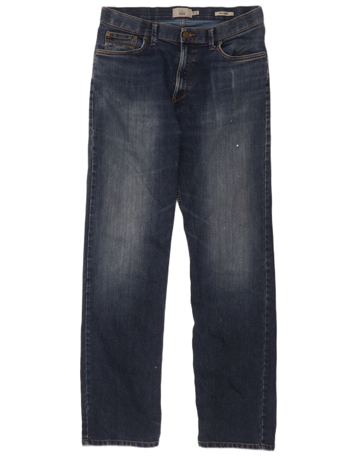 Мужские прямые джинсы Marks & Spencer W34 L33 синие, хлопок