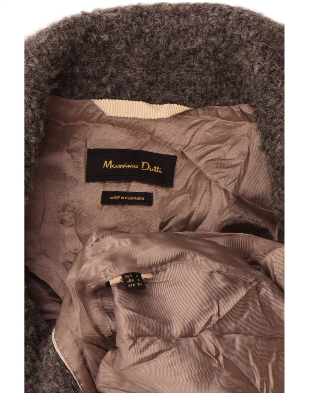 Massimo Dutti Женское пальто оверсайз UK 10 маленькое серое