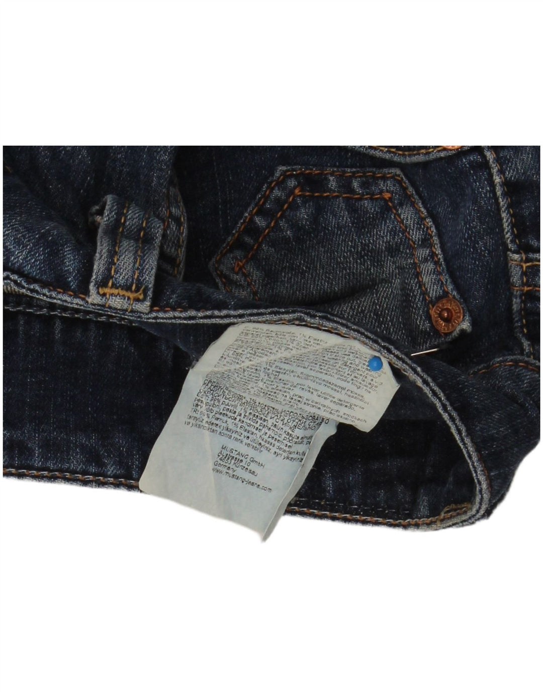 MUSTANG Womens Straight Jeans W30 L34 Blue Cotton
