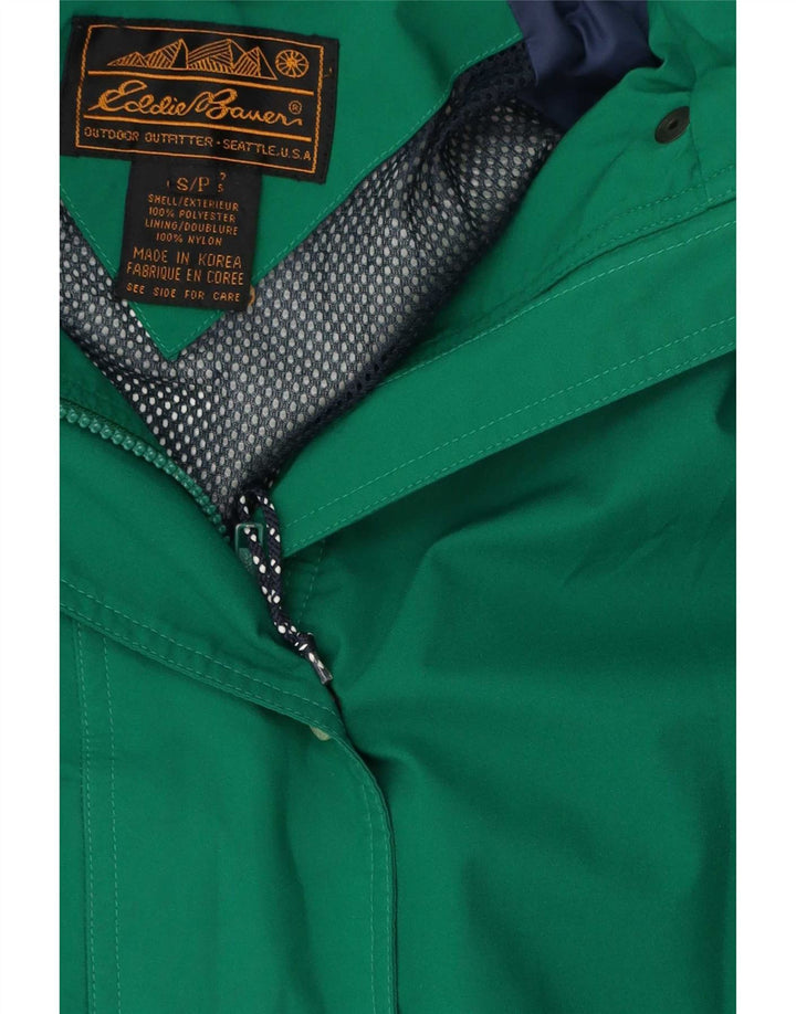 Мужская дождевик с капюшоном Eddie Bauer UK 36, маленький зеленый полиэстер