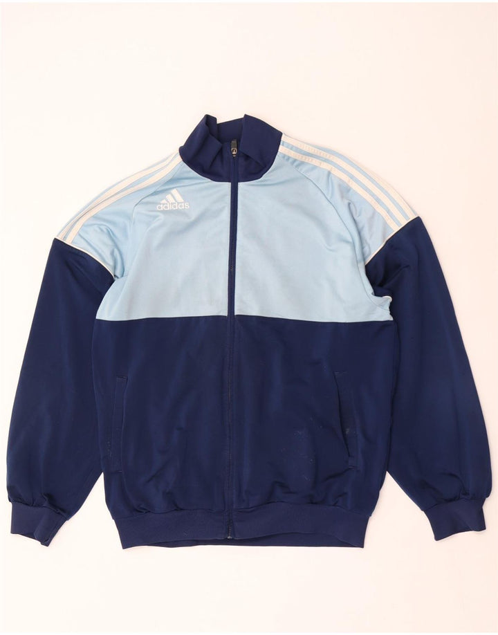 Мужская спортивная куртка Adidas UK 40/42, средний темно-синий, цветной блок