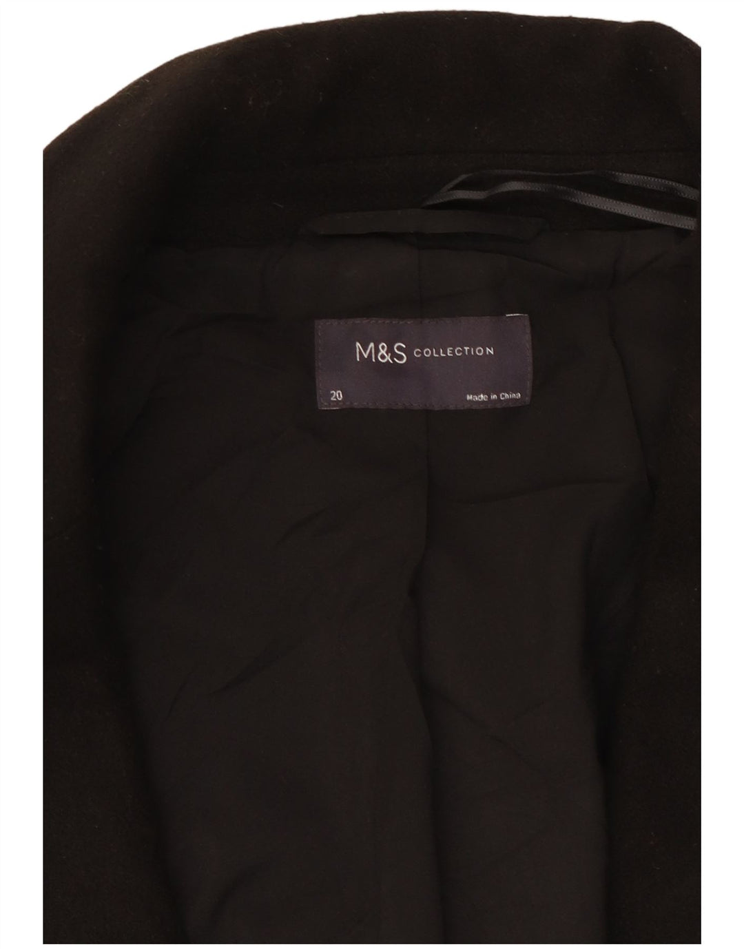 Женское пальто Marks & Spencer UK 20 2XL, черное