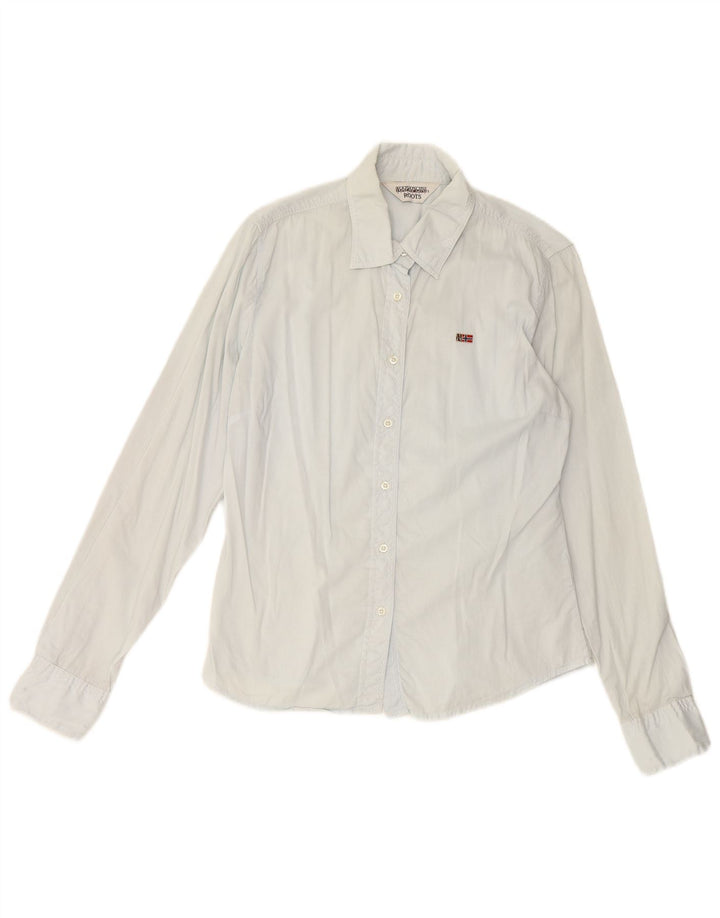 NAPAPIJRI Женская рубашка оверсайз с географическим рисунком UK 10, маленькая синяя