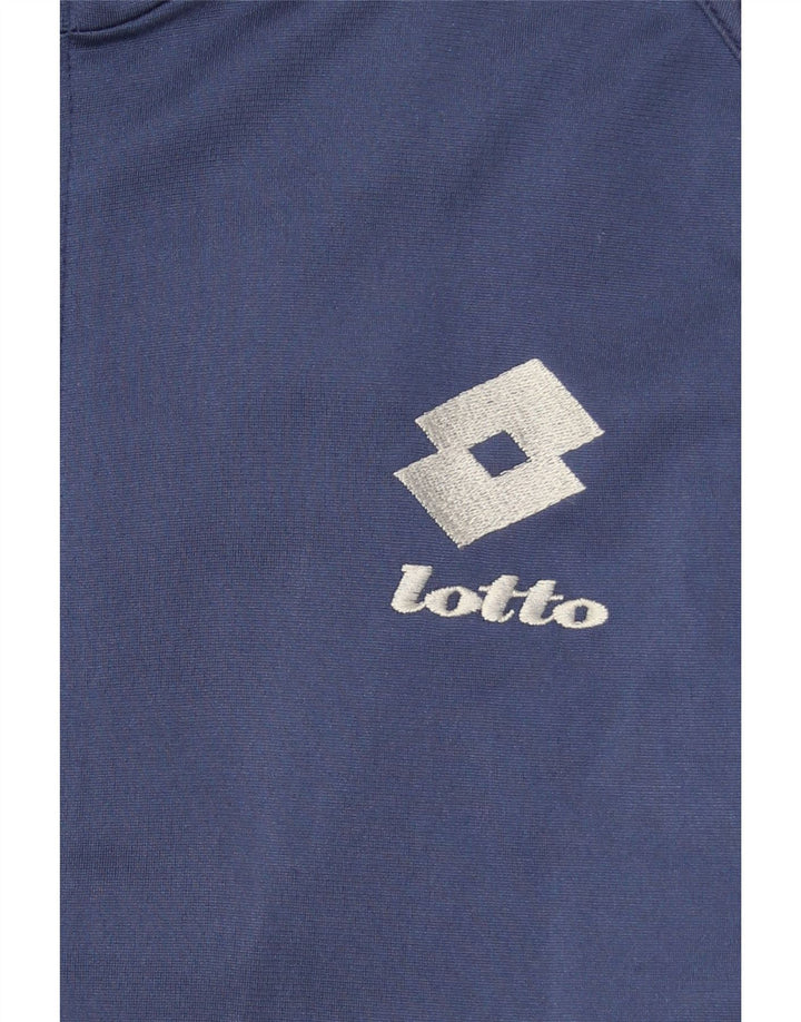 LOTTO Mens Graphic Tracksuit Top Jacket XL Blue Colourblock Vintage Lotto and Second-Hand Lotto from Messina Hembry 