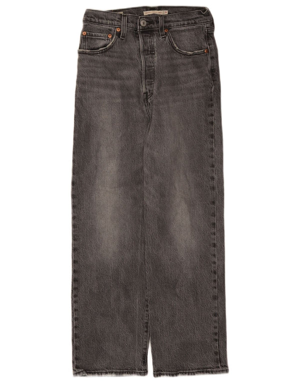 Женские прямые джинсы Levi's с завышенной талией W26 L27, серый хлопок