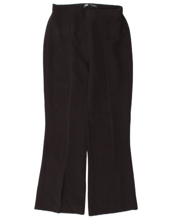 Женские повседневные брюки Zara Bootcut, маленькие W26 L26, черные, полиэстер
