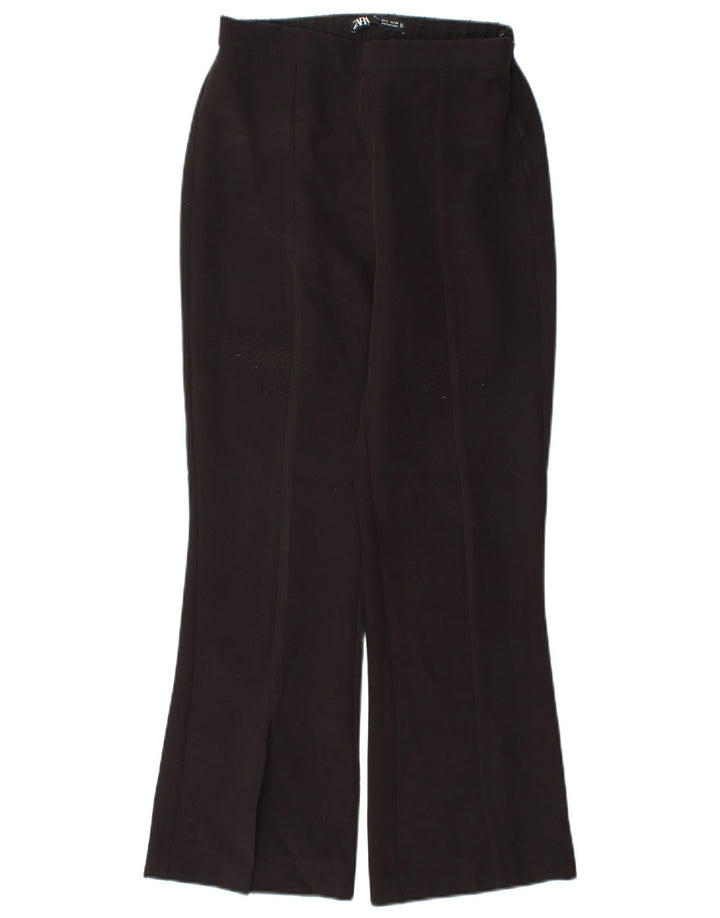 Женские повседневные брюки Zara Bootcut, маленькие W26 L26, черные, полиэстер