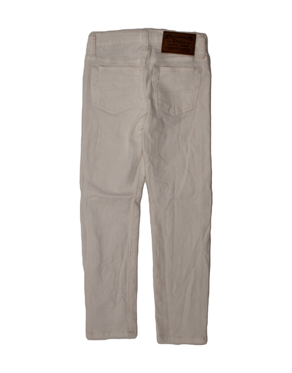 POLO RALPH LAUREN Girls Straight Jeans 5-6 Years W21 L21 White Cotton