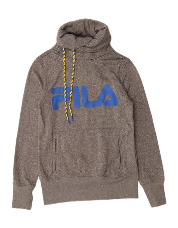 Женский свитер с рисунком Fila UK 10, маленький серый