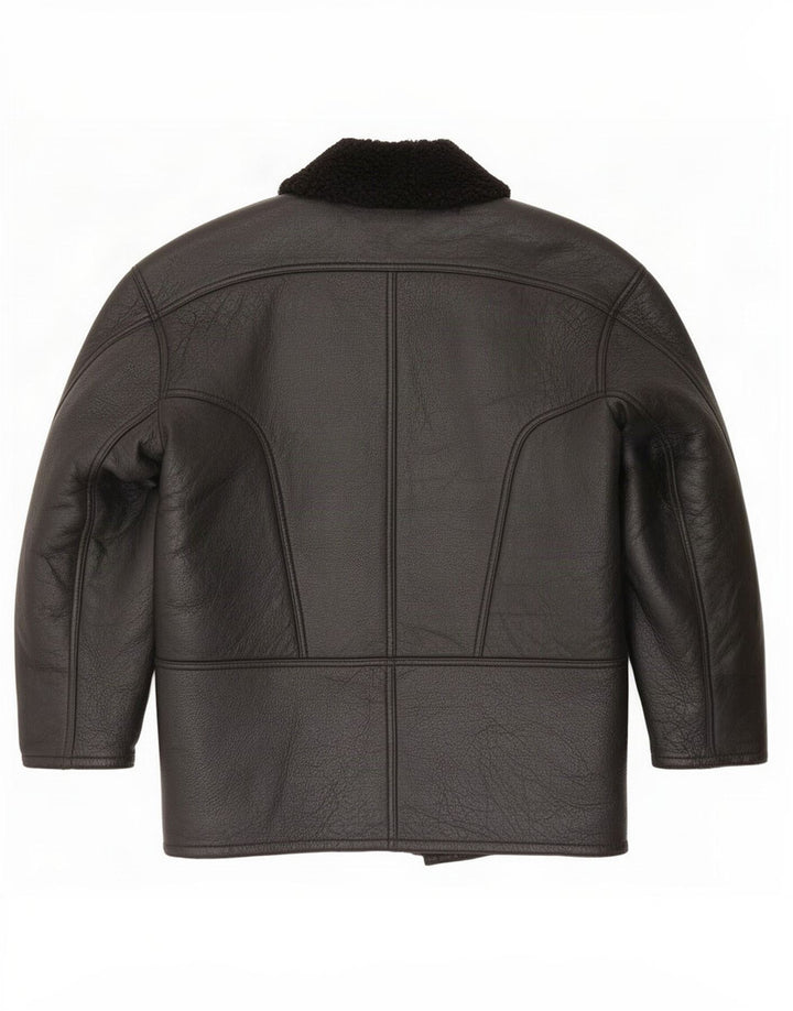 Винтажная мужская дубленка IT 48 Medium Black