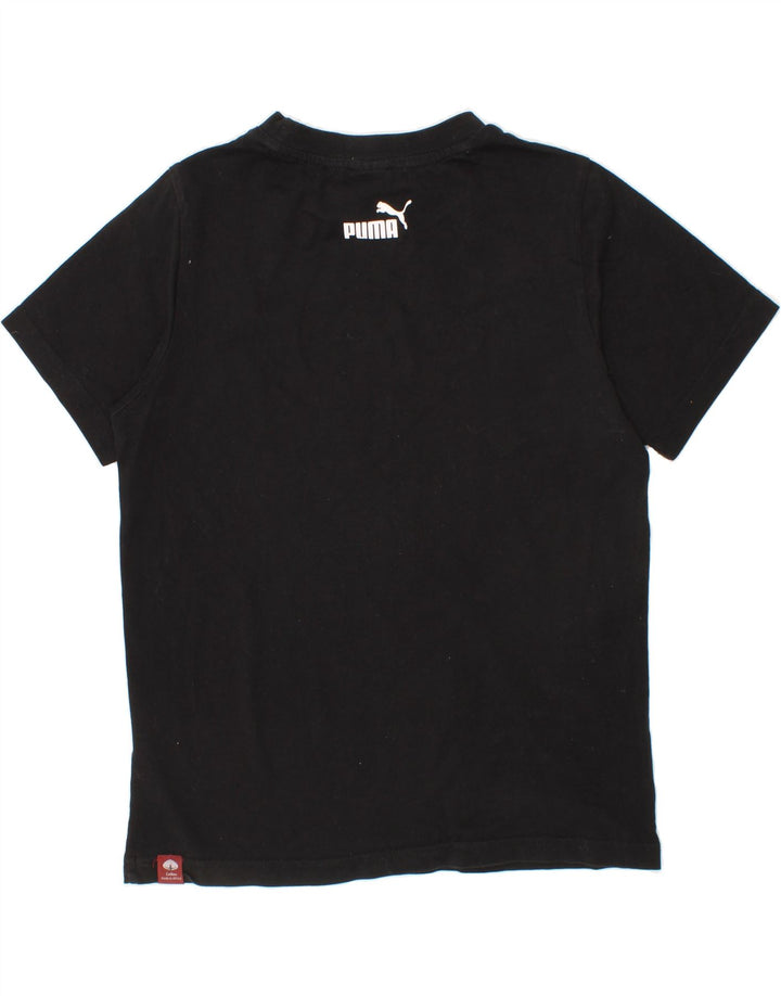 PUMA Boys Graphic T-Shirt Top 9-10 Years Medium Black Vintage Puma and Second-Hand Puma from Messina Hembry 