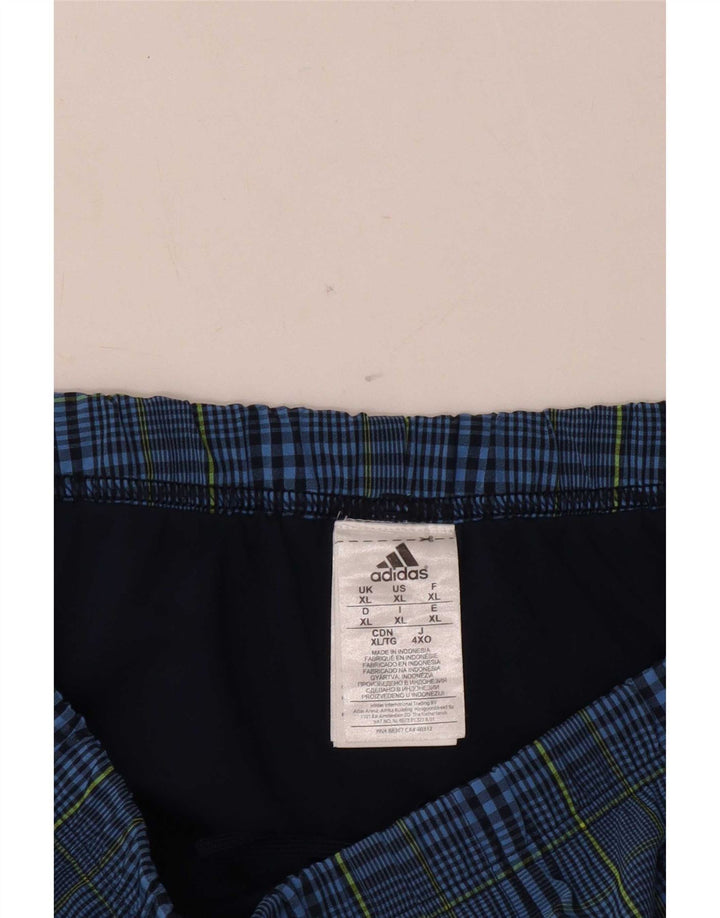Мужские шорты для плавания Adidas XL темно-синие в клетку из полиэстера