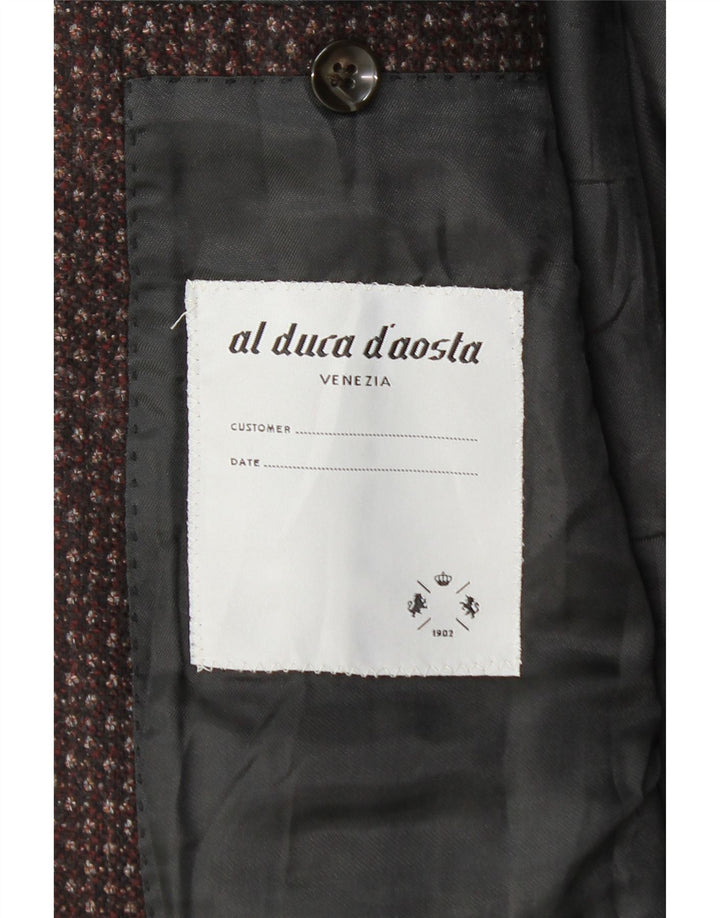 Мужской пиджак на 3 пуговицах Al Duca D'Aosta IT 52 XL бордовый в крапинку
