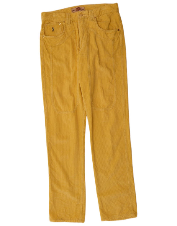 Женские прямые вельветовые брюки Jeckerson W33 L33, желтый хлопок