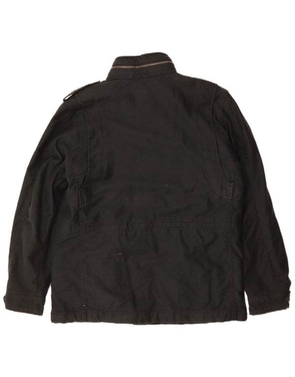 Мужская куртка в стиле милитари Superdry UK 40, большая черная, полиэстер