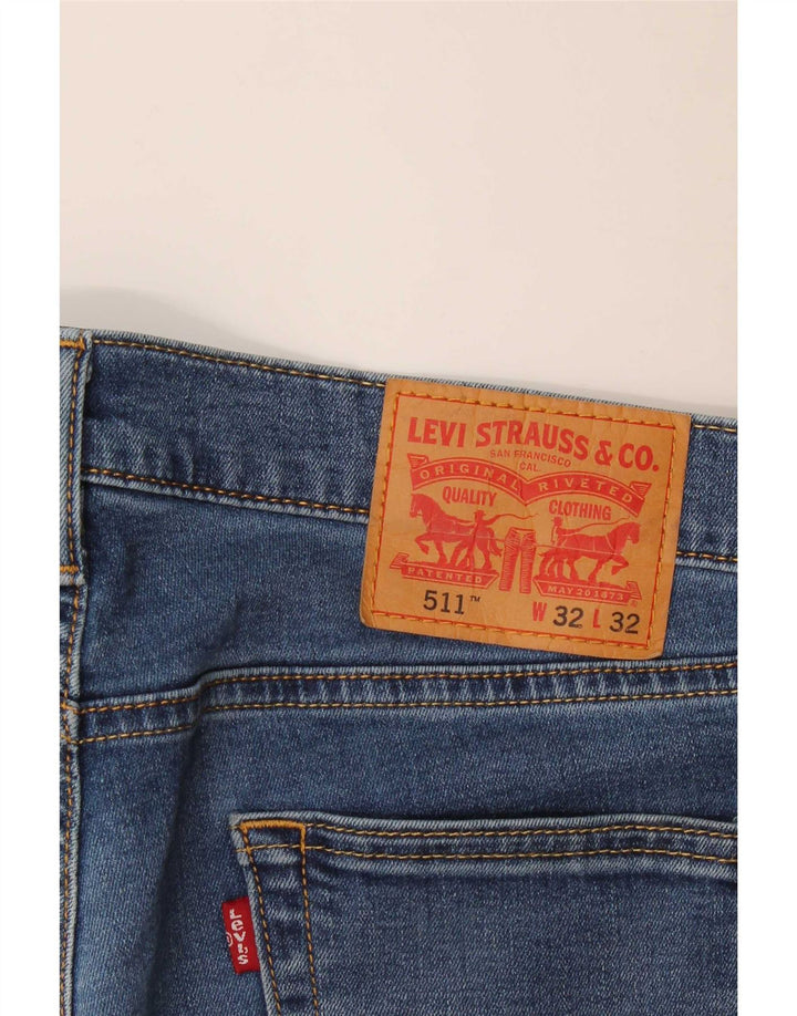 Мужские джинсы Levi's 511 Slim W32 L29 синие, хлопок