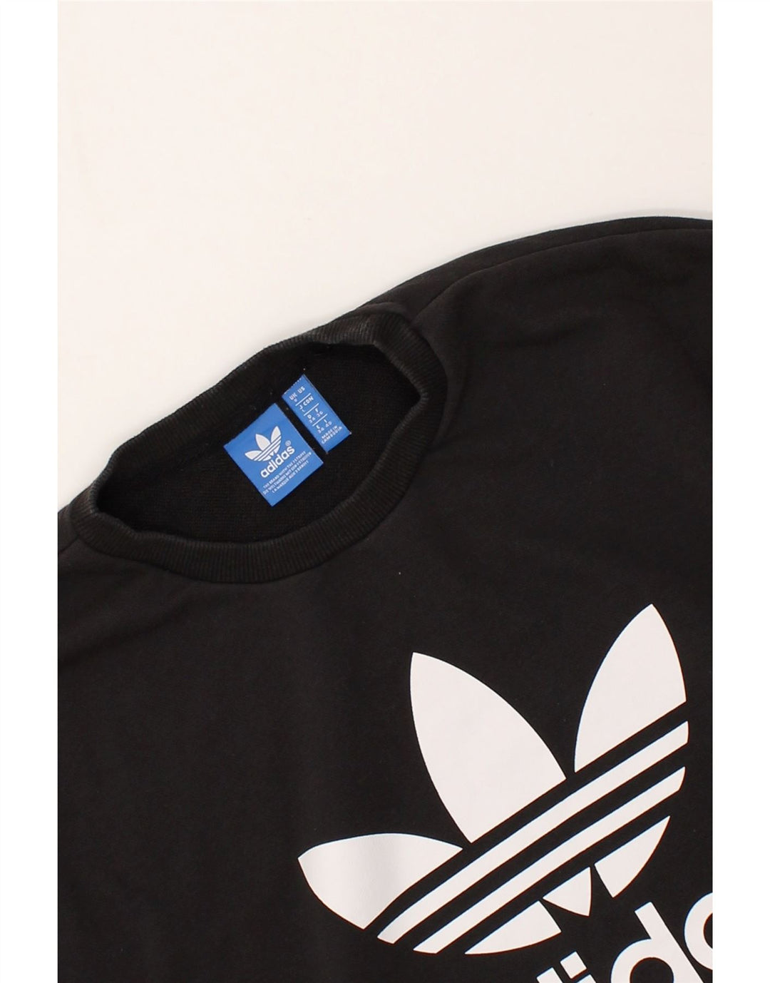 ADIDAS Womens Graphic Sweatshirt Jumper UK 8 Small  Black Cotton | Vintage Adidas | Thrift | Second-Hand Adidas | Used Clothing | Messina Hembry 