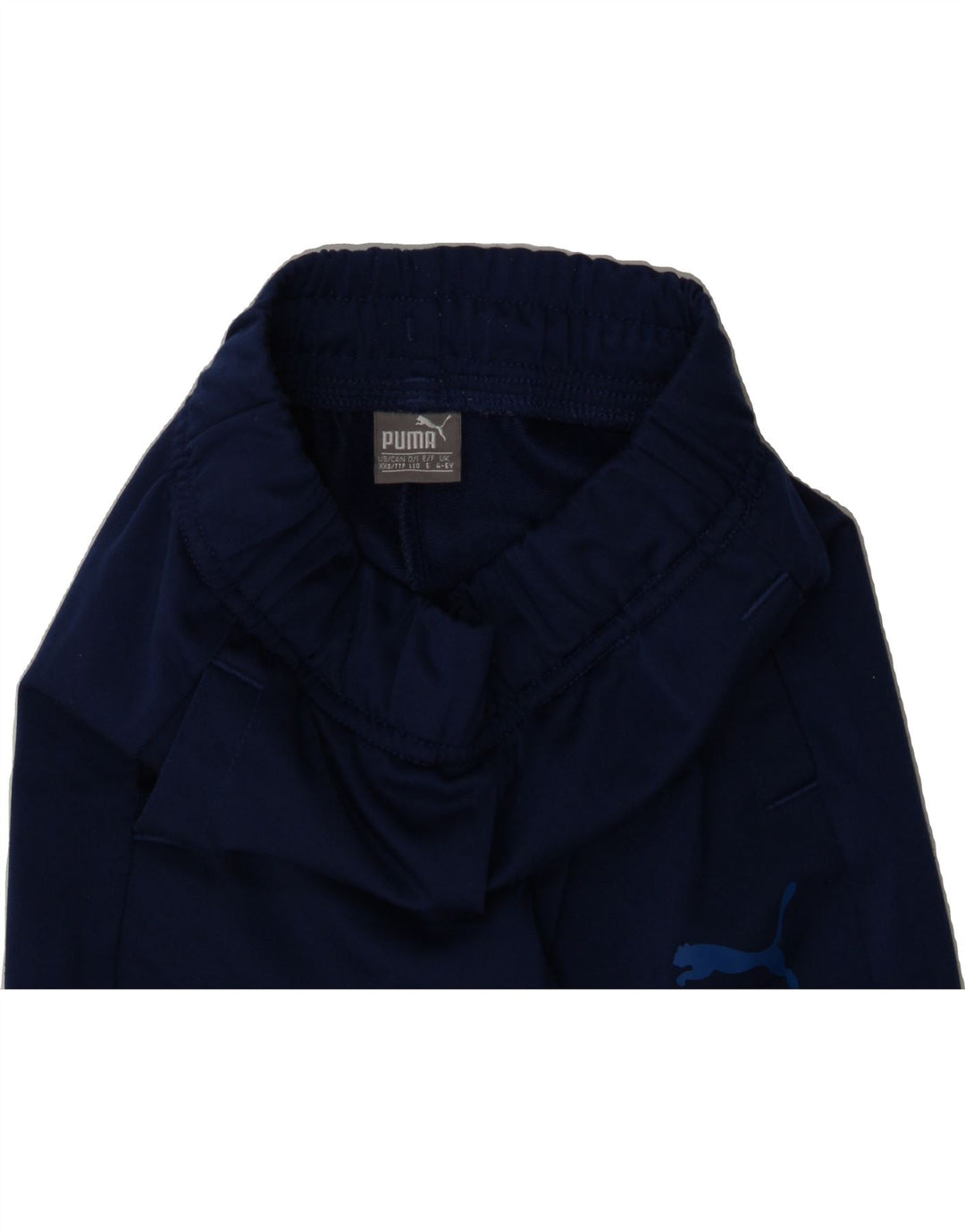 PUMA Boys Tracksuit Trousers Joggers 4-5 Years  Navy Blue Polyester Vintage Puma and Second-Hand Puma from Messina Hembry 
