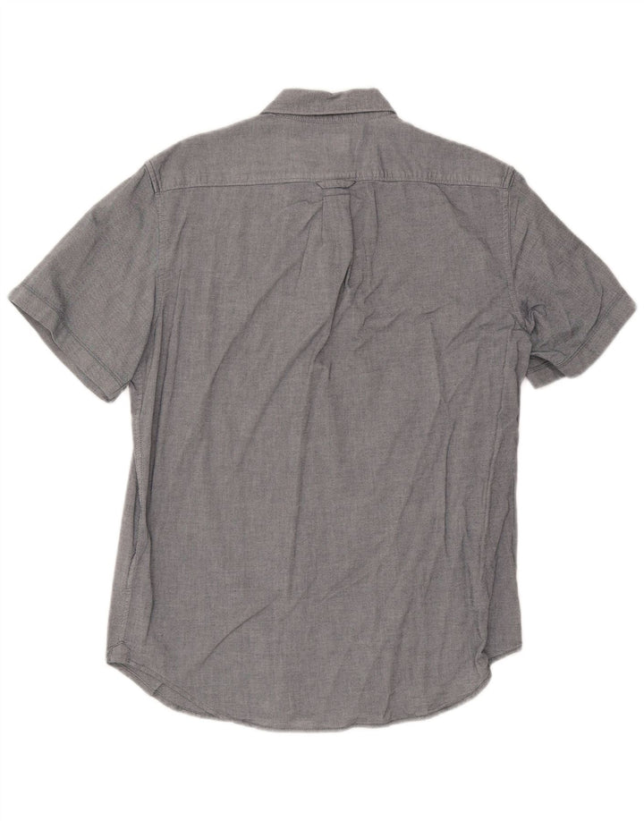 Мужская рубашка стандартного кроя с коротким рукавом Timberland среднего серого цвета, хлопок
