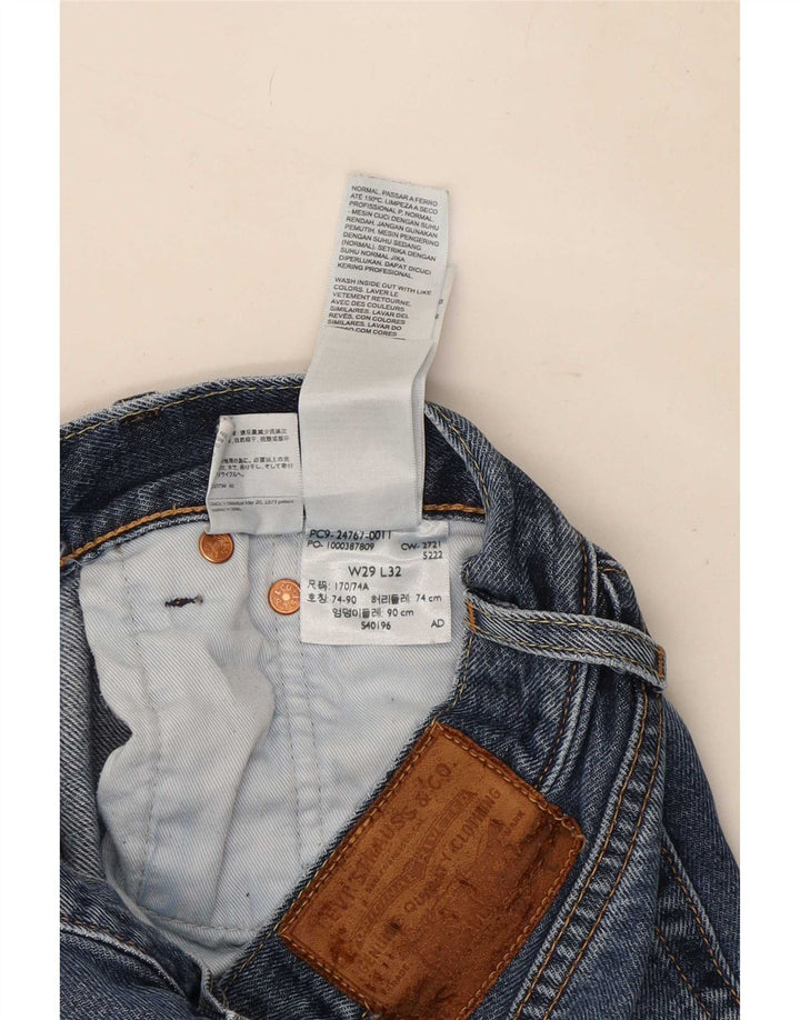 Женские прямые джинсы Levi's W29 L32 синие, хлопок