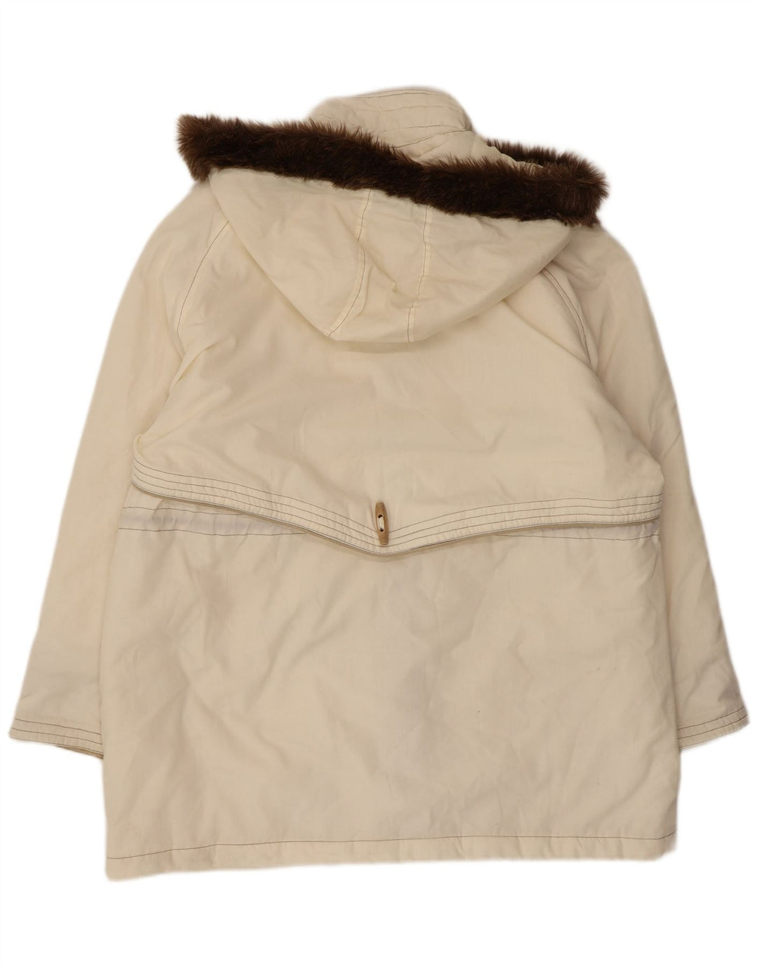 Женский дафлкот с капюшоном MAJESTIC UK 20 2XL Off White Floral