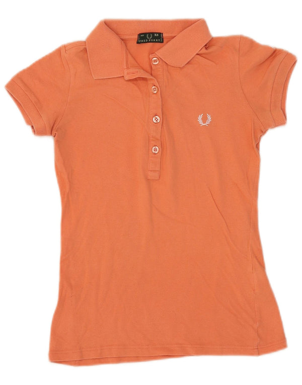 Женская рубашка поло Fred Perry UK 4 XS оранжевая, хлопок