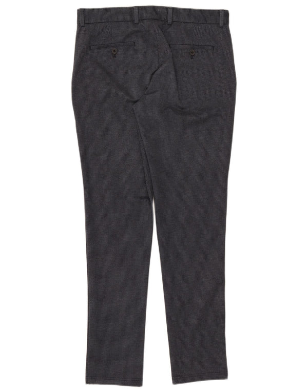 Мужские брюки-чиносы Jack & Jones Marco Slim W32 L32 темно-синие с рисунком «елочка»