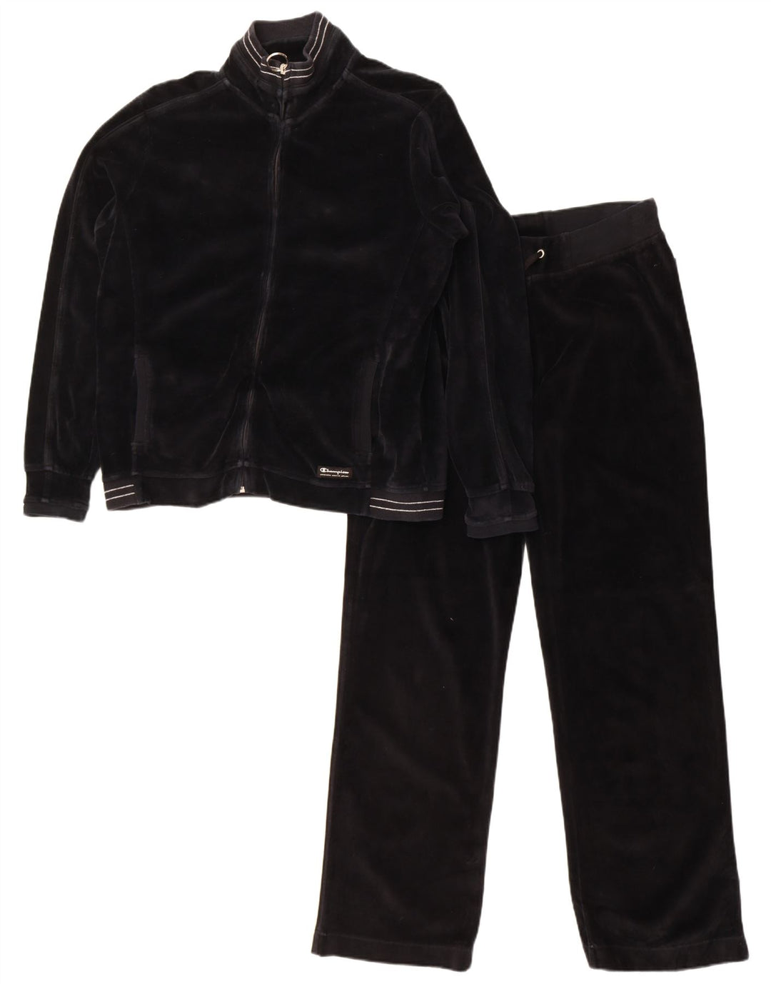 Женский бархатный спортивный костюм Champion UK 16, большой размер, черный хлопок