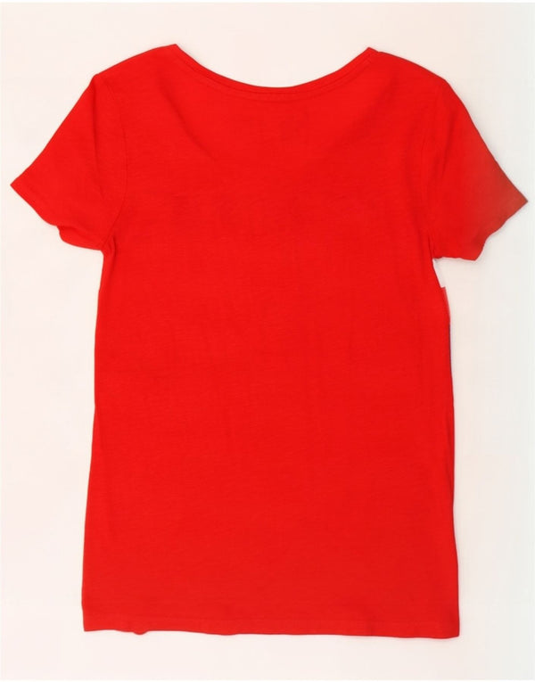Женская футболка с рисунком Tommy Hilfiger Top UK 6 XS, красная с цветными блоками