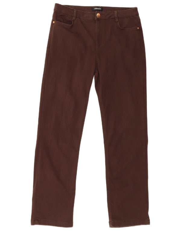 Женские прямые джинсы Marks & Spencer UK 14, большие W32 L31, коричневые, хлопок