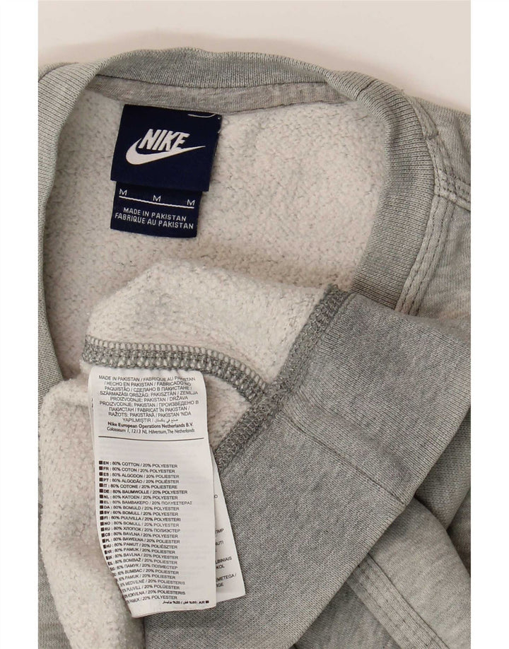 Мужской свитер Nike, хлопковый джемпер среднего серого цвета