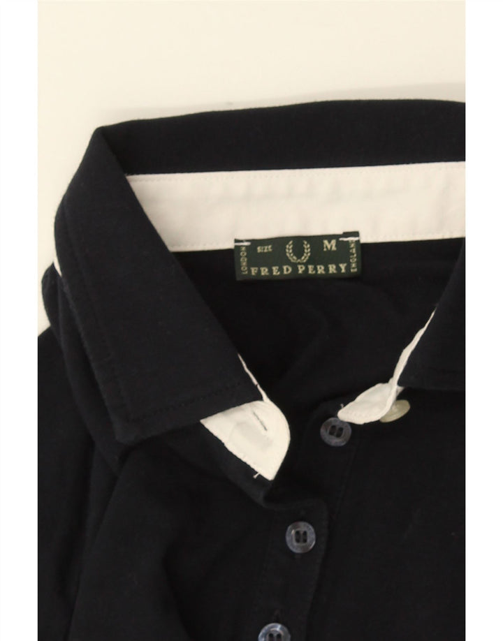 Женская рубашка поло с длинным рукавом Fred Perry UK 12, средний черный