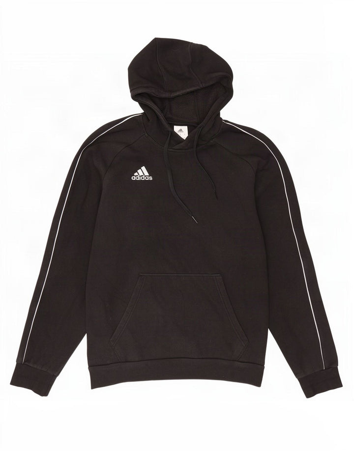 Мужской джемпер с капюшоном Adidas среднего размера, черный, хлопок