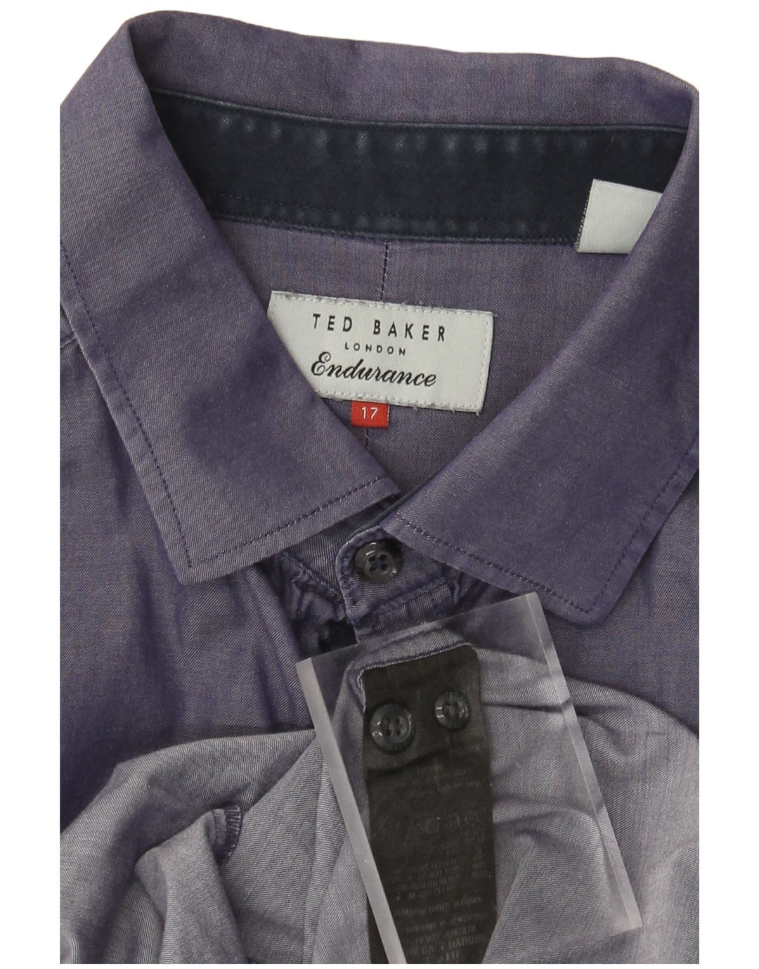 Мужская рубашка TED BAKER, размер 17 XL, фиолетовая, хлопок