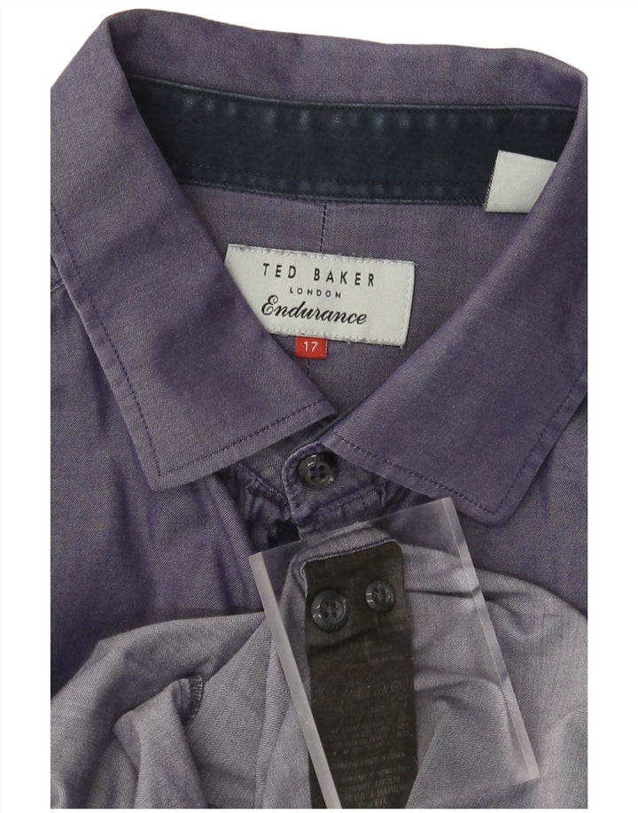Мужская рубашка TED BAKER, размер 17 XL, фиолетовая, хлопок