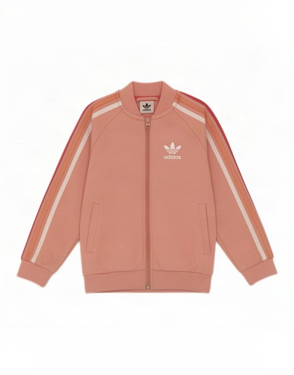 Спортивный костюм Adidas для девочек, верхняя куртка, 6-7 лет, розовый хлопок
