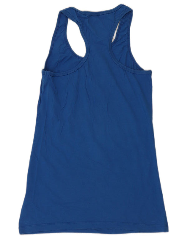 Женский топ с графическим рисунком Nike Slim Fit UK 12/14, средний синий
