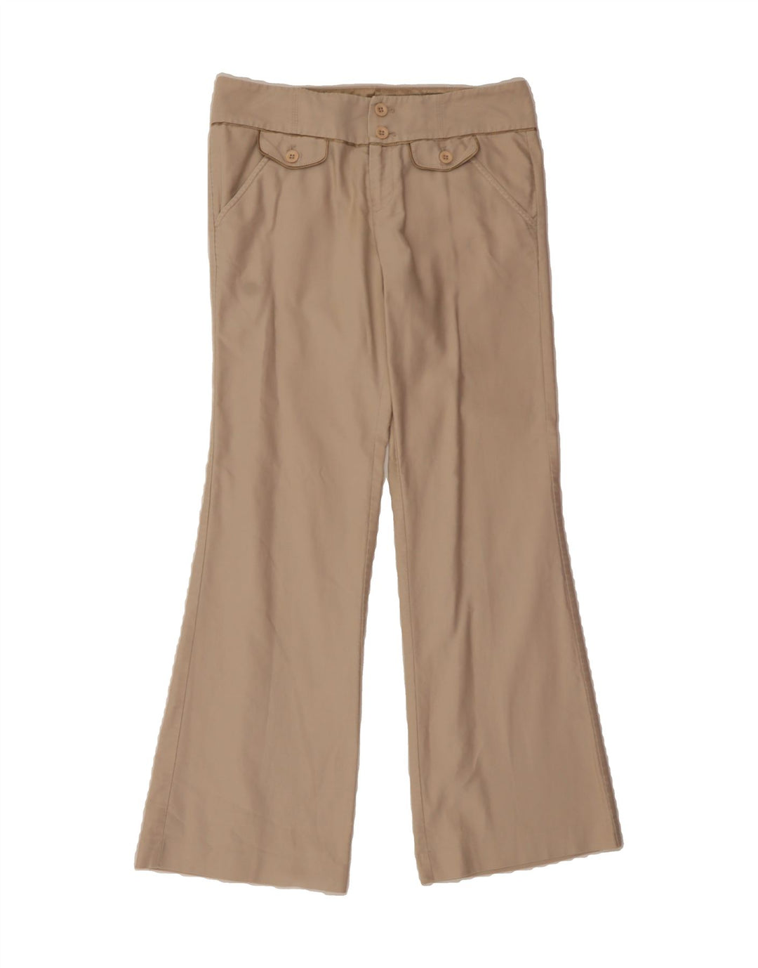 CALVIN KLEIN Womens Bootcut Casual Trousers US 8 Medium W34 L32 Beige Vintage Calvin Klein and Second-Hand Calvin Klein from Messina Hembry 