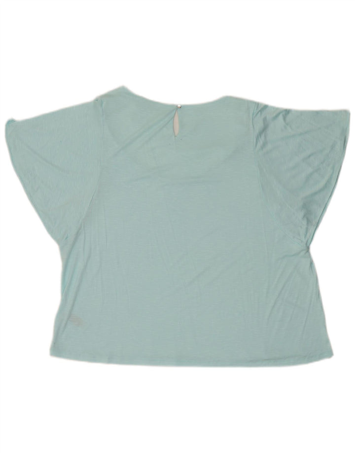 Женская блузка Marks & Spencer Top UK 20 2XL Синяя вискоза с крапинками