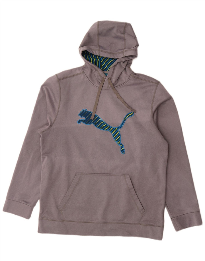 Мужской джемпер с капюшоном Puma, большой серый полиэстер
