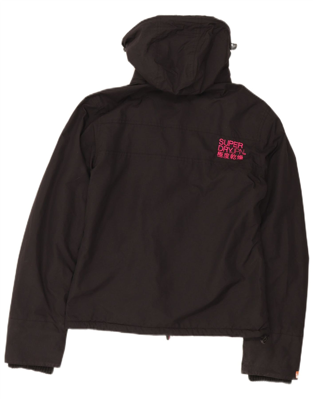 Женская ветровка с капюшоном Superdry UK 14, средний черный нейлон