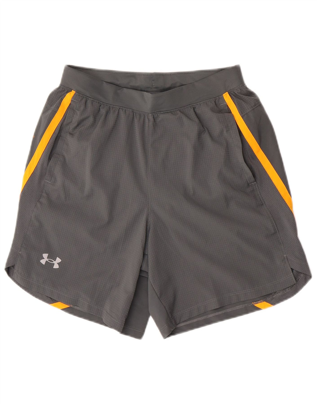 Мужские спортивные шорты с графическим рисунком Under Armour, средний серый полиэстер с цветными блоками