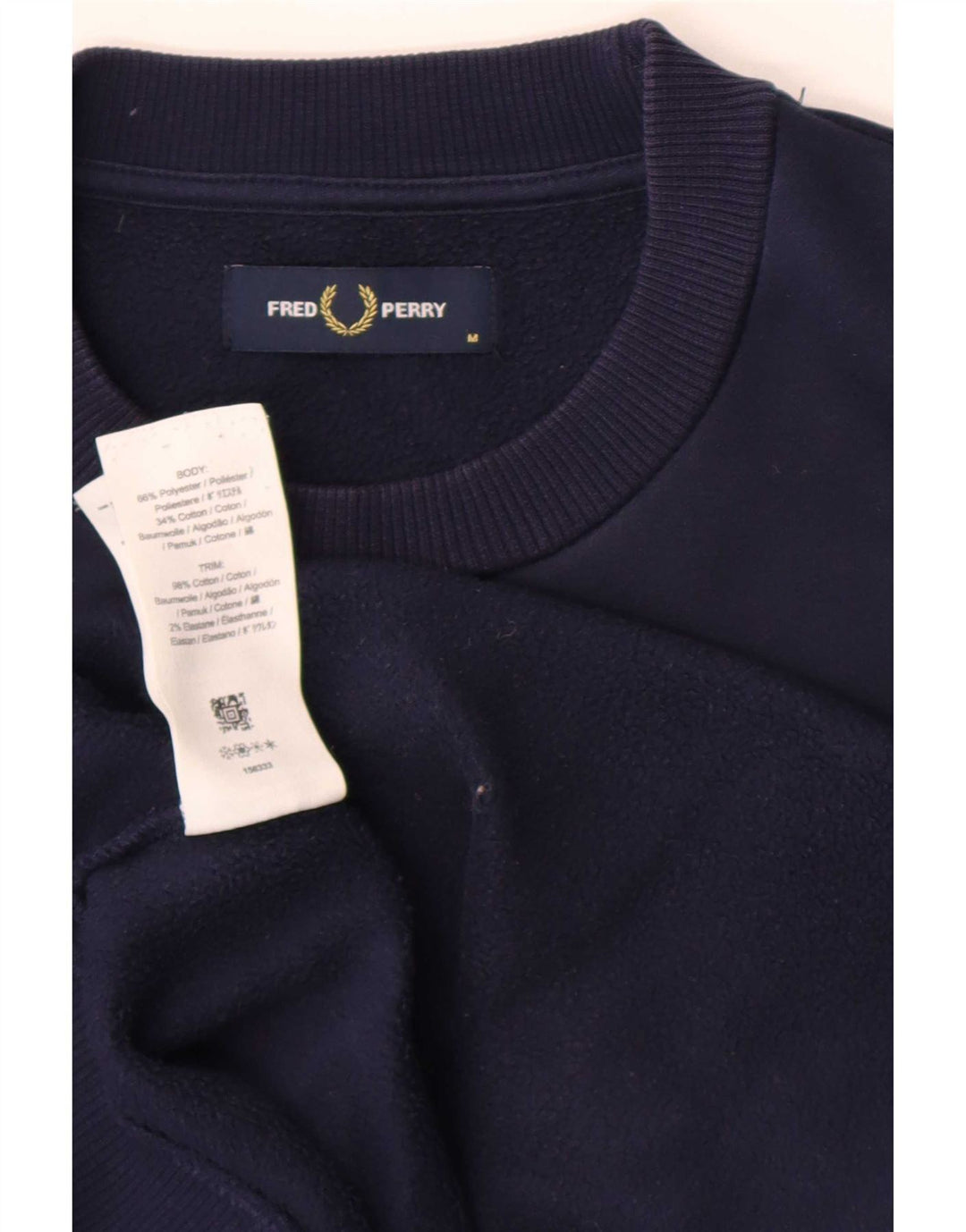 Мужской свитшот с рисунком Fred Perry, средний темно-синий, полиэстер