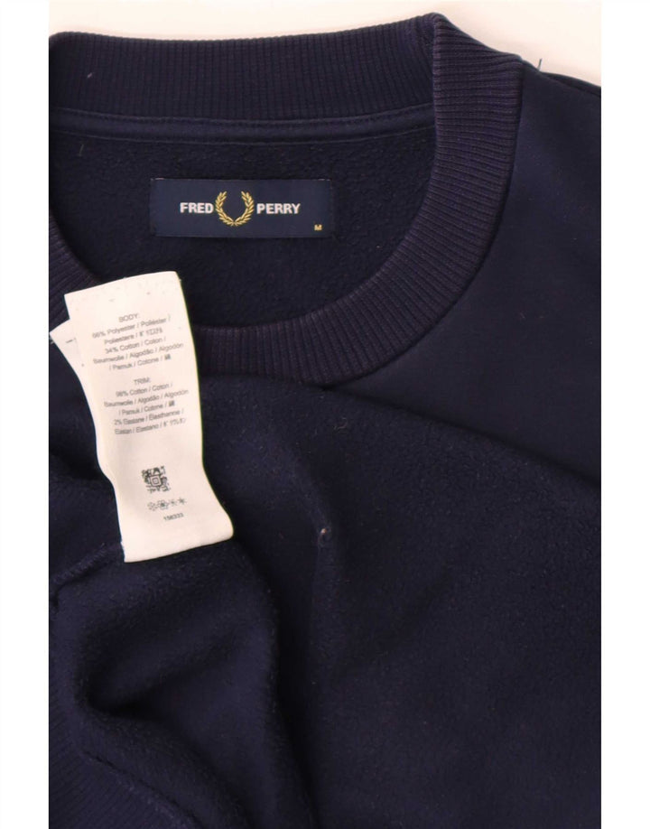 Мужской свитшот с рисунком Fred Perry, средний темно-синий, полиэстер