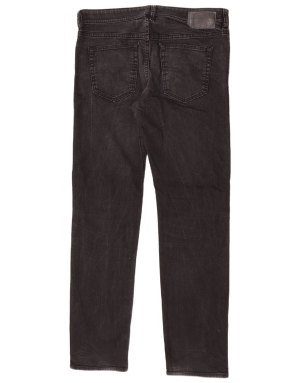 Мужские зауженные джинсы Diesel Buster Regular W34 L32, черные хлопковые