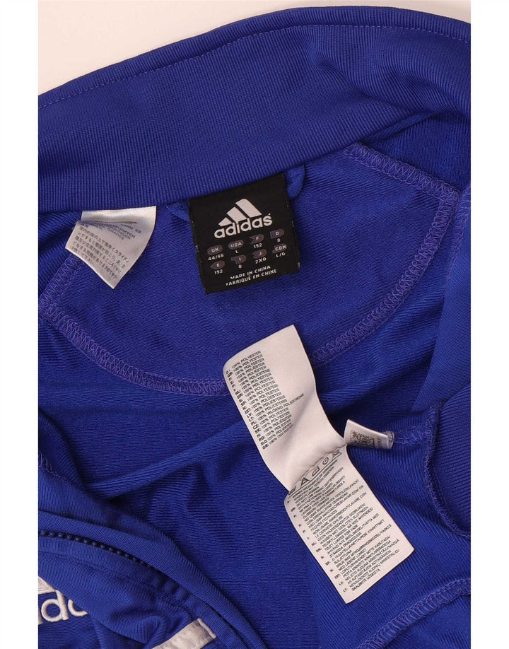Мужская спортивная куртка Adidas UK 44/46, большой синий полиэстер с цветными блоками